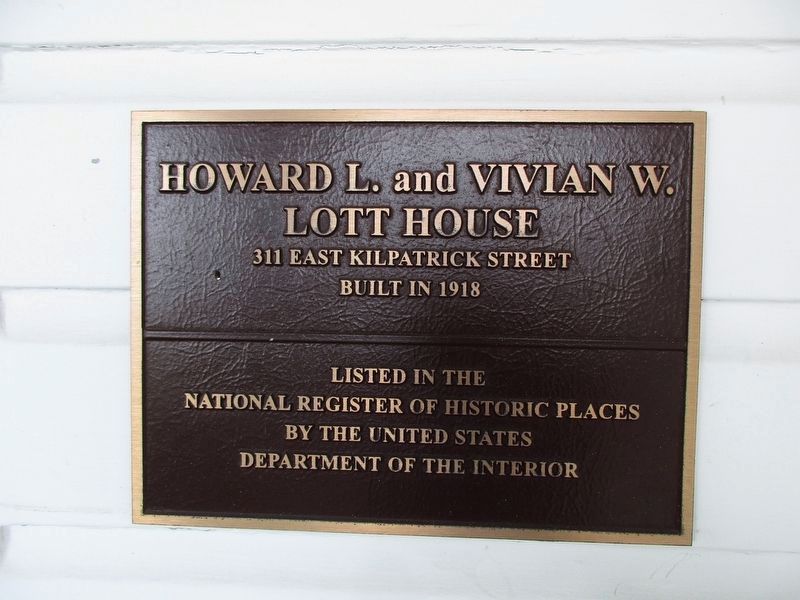 Lott House N.R.H.P. plaque image. Click for full size.