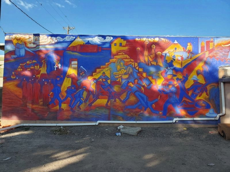 One of two Coal Mining Area murals referenced by the marker image. Click for full size.