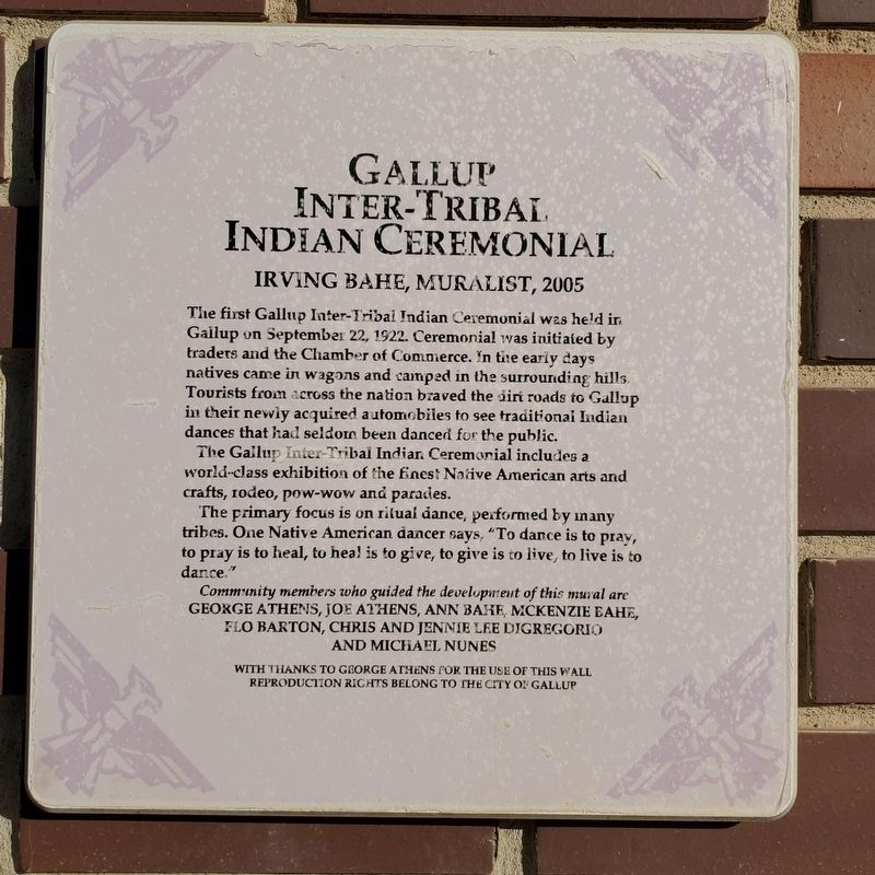 Gallup Inter-Tribal Indian Ceremonial Marker image. Click for full size.