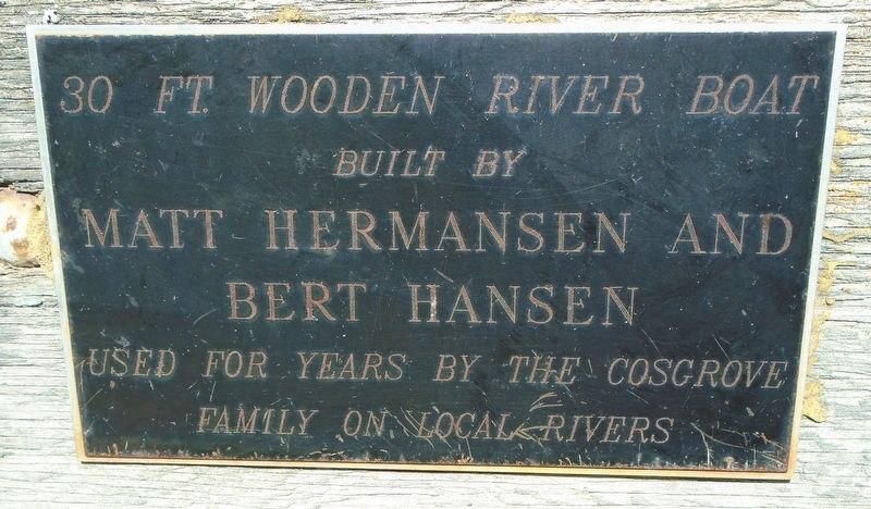 30 Ft. Wooden River Boat Marker. Click for full size. 30 Ft. Wooden River Boat Marker image. Click for full size.