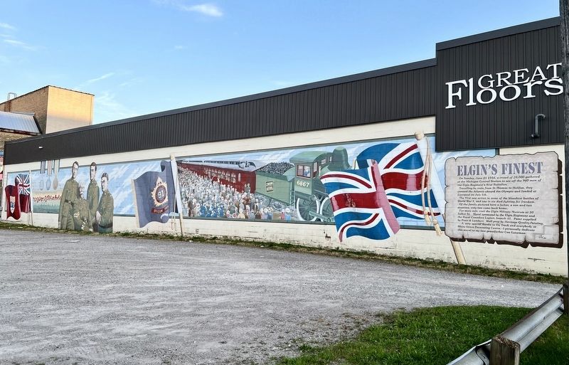 Elgin’s Finest marker and mural. Click for full size. Elgin’s Finest marker and mural image. Click for full size.