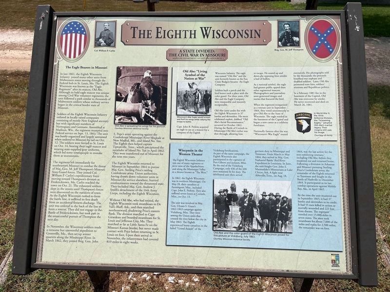 The Eighth Wisconsin Marker. Click for full size. The Eighth Wisconsin Marker image. Click for full size.