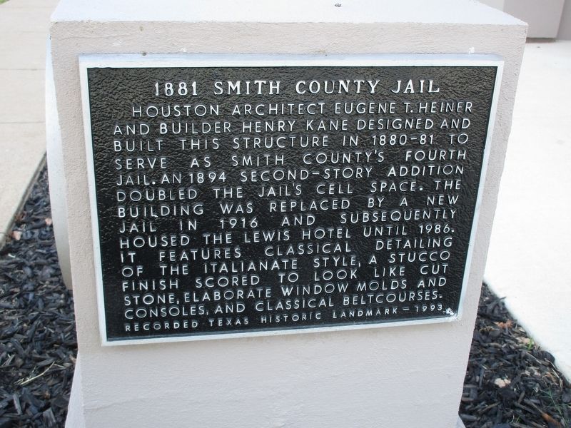 Smith County Jail, 1881 Marker. Click for full size. Smith County Jail, 1881 Marker image. Click for full size.