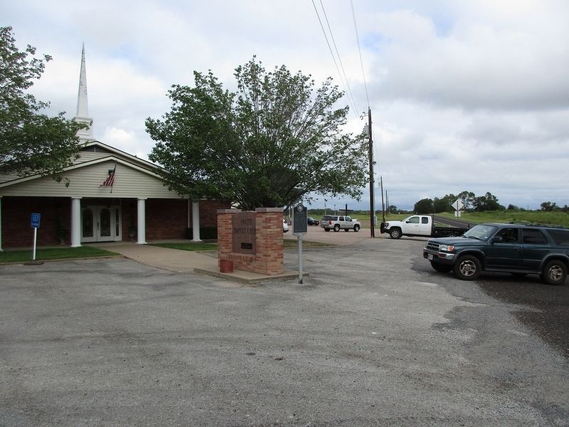 Pruitt Baptist Church and Pruitt Community Marker. Click for full size. Pruitt Baptist Church and Pruitt Community Marker image. Click for full size.