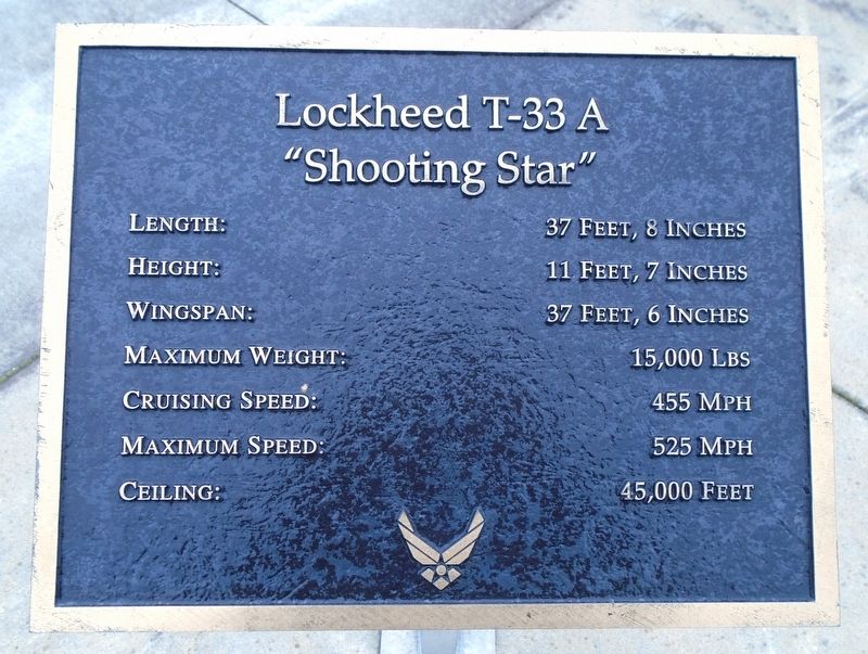 Lockheed T-33A "Shooting Star" Marker. Click for full size. Lockheed T-33A "Shooting Star" Marker image. Click for full size.