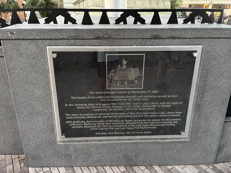 Our world changed forever on September 11, 2001 Marker image. Click for full size.