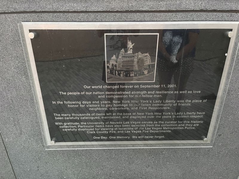 Our World Changed Forever On September 11, 2001 Marker. Click for full size. Our World Changed Forever On September 11, 2001 Marker image. Click for full size.