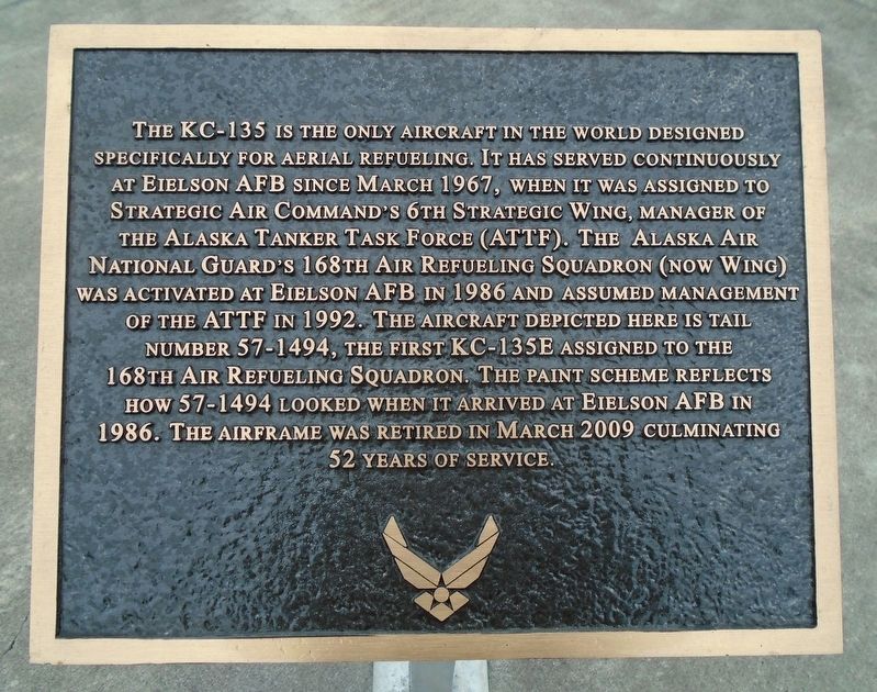 Boeing KC-135E "Stratotanker" Marker. Click for full size. Boeing KC-135E "Stratotanker" Marker image. Click for full size.
