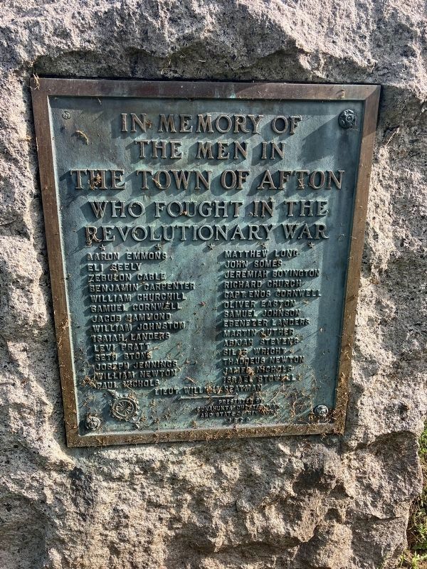 Afton Revolutionary War Memorial image. Click for full size.