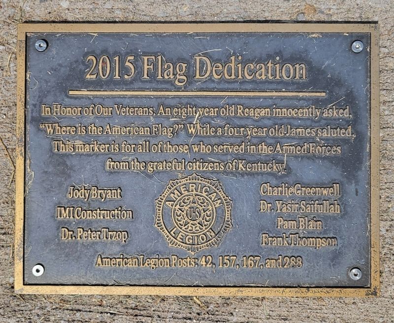 2015 Flag Dedication Marker image. Click for full size.