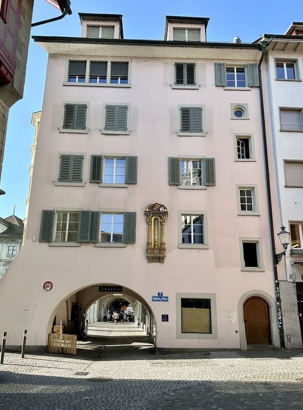 Zur Kerze Building and Marker. Click for full size. Zur Kerze Building and Marker image. Click for full size.