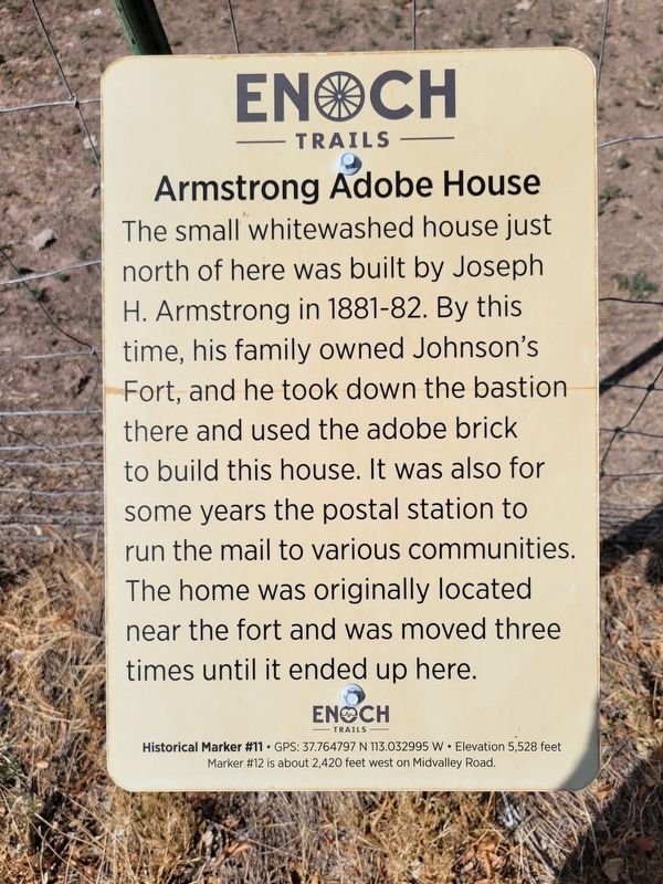 Armstong Adobe House Marker image. Click for full size.