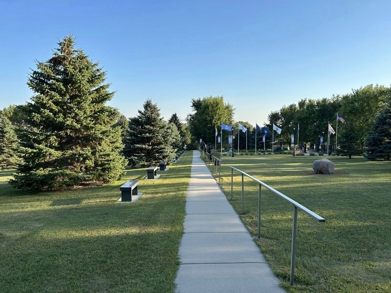 Reflections Memorial Park & Walk of Honor, from the north image. Click for full size.