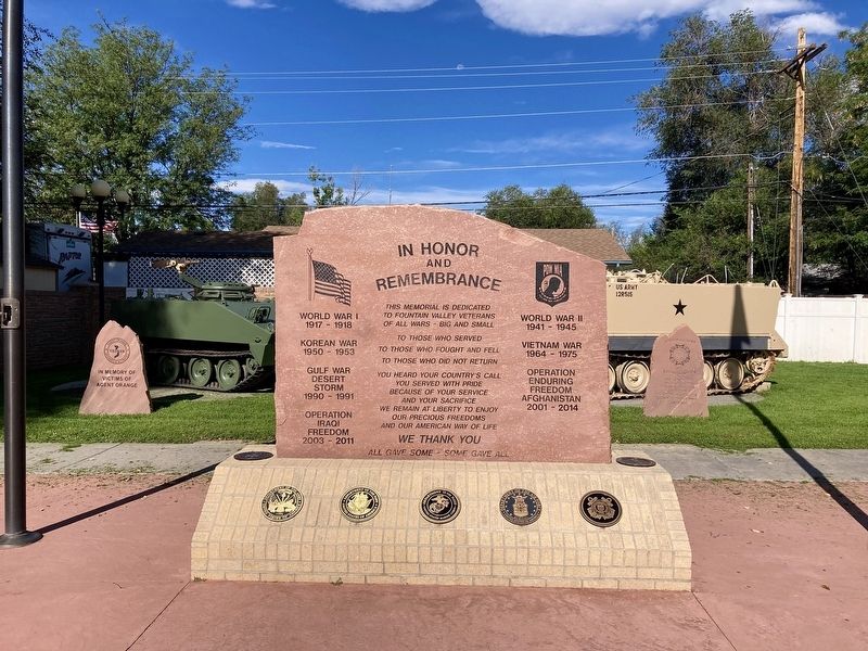 Fountain Valley Veterans Memorial image. Click for full size.