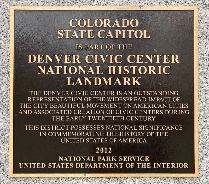 Colorado State Capitol Marker. Click for full size. Colorado State Capitol Marker image. Click for full size.