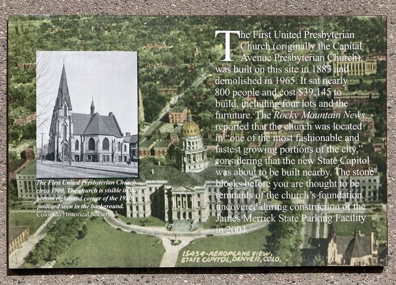 First United Presbyterian Church Marker. Click for full size. First United Presbyterian Church Marker image. Click for full size.