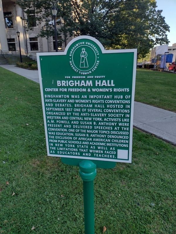 Brigham Hall Marker. Click for full size. Brigham Hall Marker image. Click for full size.