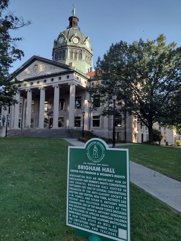Brigham Hall Marker. Click for full size. Brigham Hall Marker image. Click for full size.