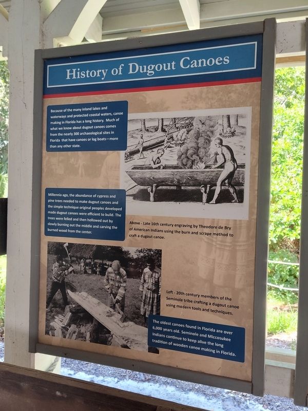 History of Dugout Canoes Marker. Click for full size. History of Dugout Canoes Marker image. Click for full size.