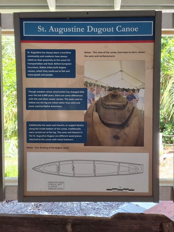 St. Augustine Dugout Canoe Marker. Click for full size. St. Augustine Dugout Canoe Marker image. Click for full size.
