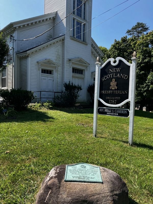 New Scotland Church Marker. Click for full size. New Scotland Church Marker image. Click for full size.
