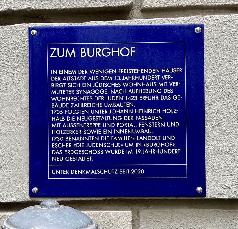Zum Burghof Marker. Click for full size. Zum Burghof Marker image. Click for full size.