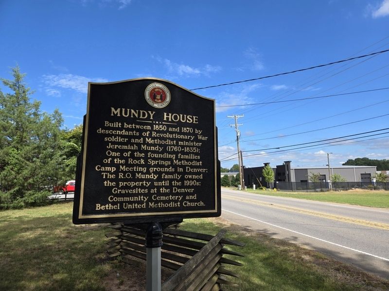Mundy House Marker looking north along N NC 16 Business Hwy.. Click for full size. Mundy House Marker looking north along N NC 16 Business Hwy. image. Click for full size.