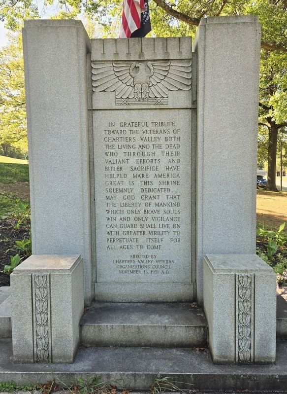 Chartiers Valley Memorial. Click for full size. Chartiers Valley Memorial image. Click for full size.