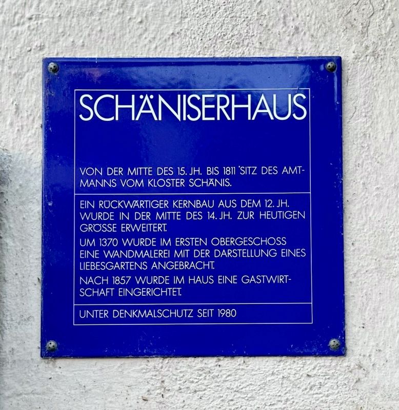 Schäniserhaus Marker. Click for full size. Schäniserhaus Marker image. Click for full size.