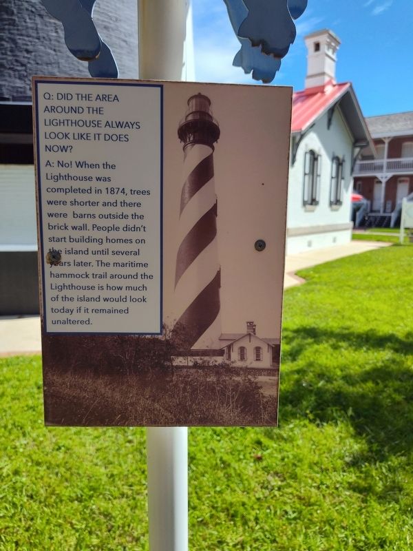 Q: Did The Area Around The Lighthouse Always Look Like It Does Now? Marker image. Click for full size.