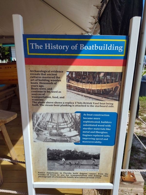 The History of Boatbuilding Marker image. Click for full size.