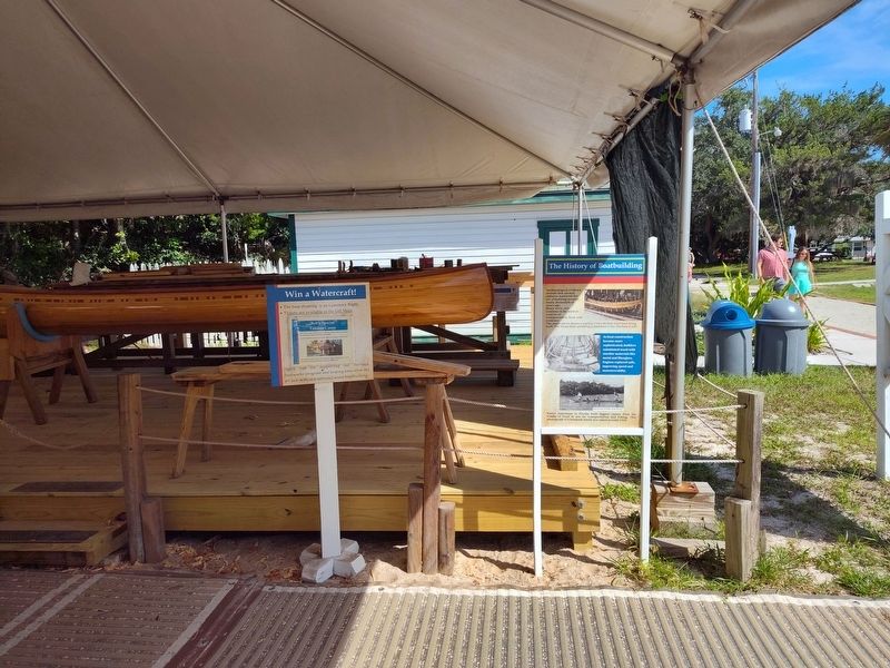 The History of Boatbuilding Marker image. Click for full size.