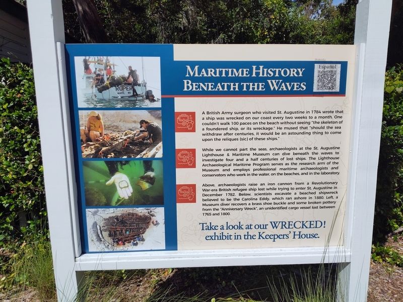 Maritime History Beneath The Waves Marker. Click for full size. Maritime History Beneath The Waves Marker image. Click for full size.