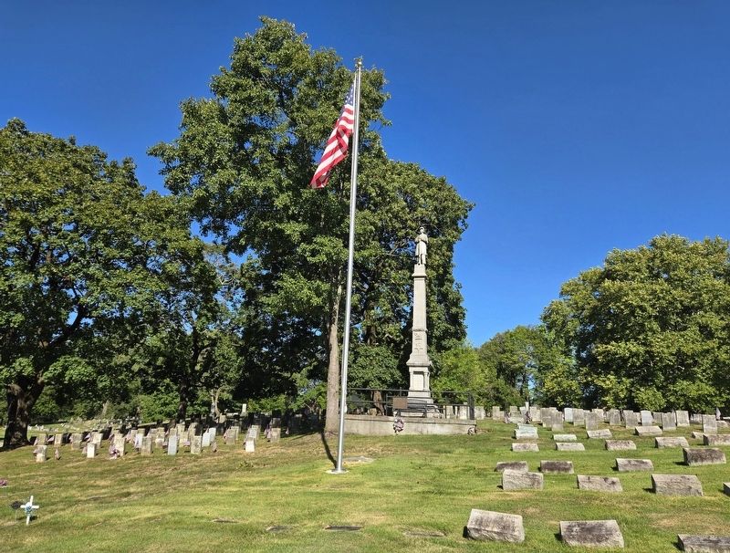 Civil War Monument, Chartiers Cemetery Marker. Click for full size. Civil War Monument, Chartiers Cemetery Marker image. Click for full size.