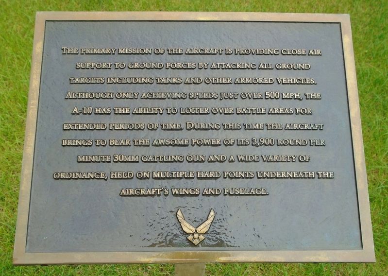 Fairchild-Republic A-10A "Thunderbolt II" Marker. Click for full size. Fairchild-Republic A-10A "Thunderbolt II" Marker image. Click for full size.