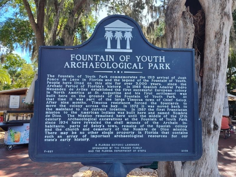 Fountain of Youth Archaeological Park Marker image. Click for full size.