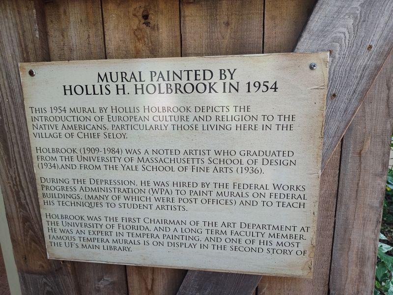Mural Painted by Hollis H. Holbrook in 1954 Marker image. Click for full size.