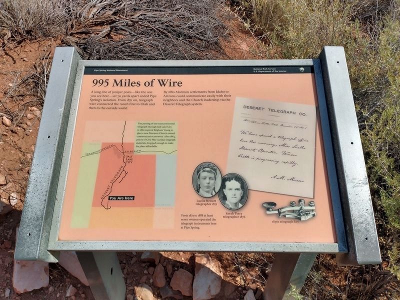 995 Miles of Wire Marker. Click for full size. 995 Miles of Wire Marker image. Click for full size.