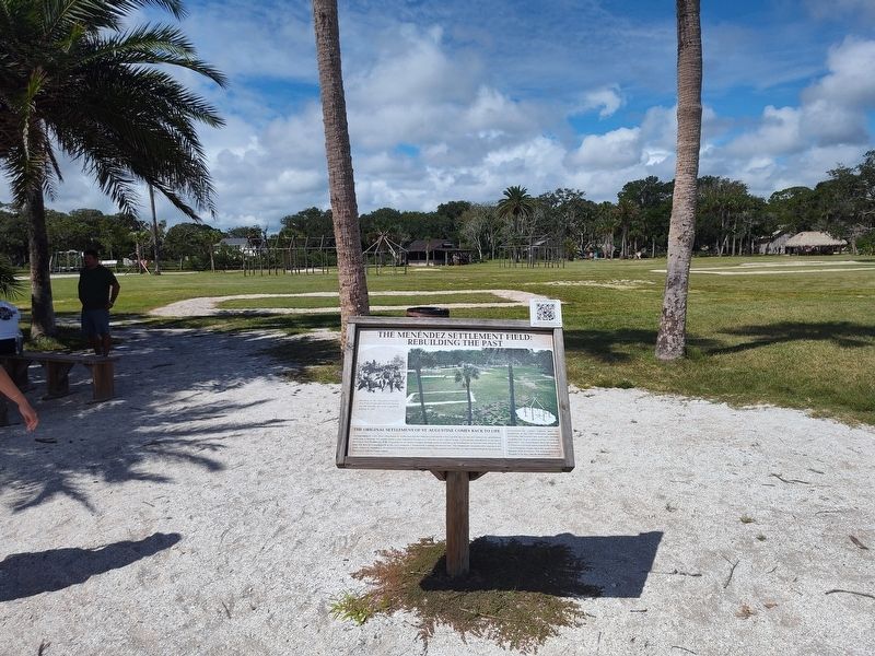 The Menendez Settlement Field: Rebuilding The Past Marker image. Click for full size.