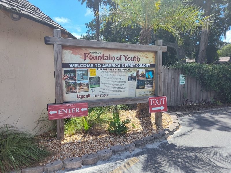 Ponce de Leon's Fountain of Youth Archaeological Park Marker image. Click for full size.