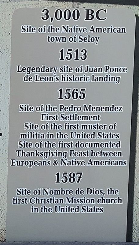 Ponce de Leon's Fountain of Youth Archaeological Park Marker image. Click for full size.