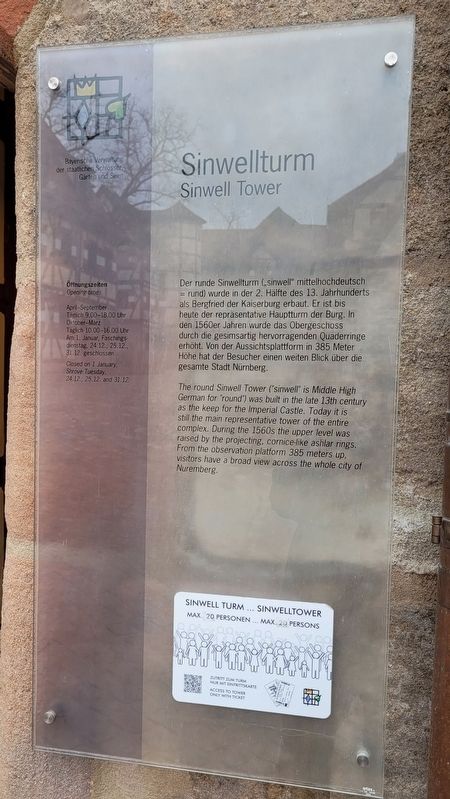 Sinwellturm / Sinwell Tower Marker. Click for full size. Sinwellturm / Sinwell Tower Marker image. Click for full size.