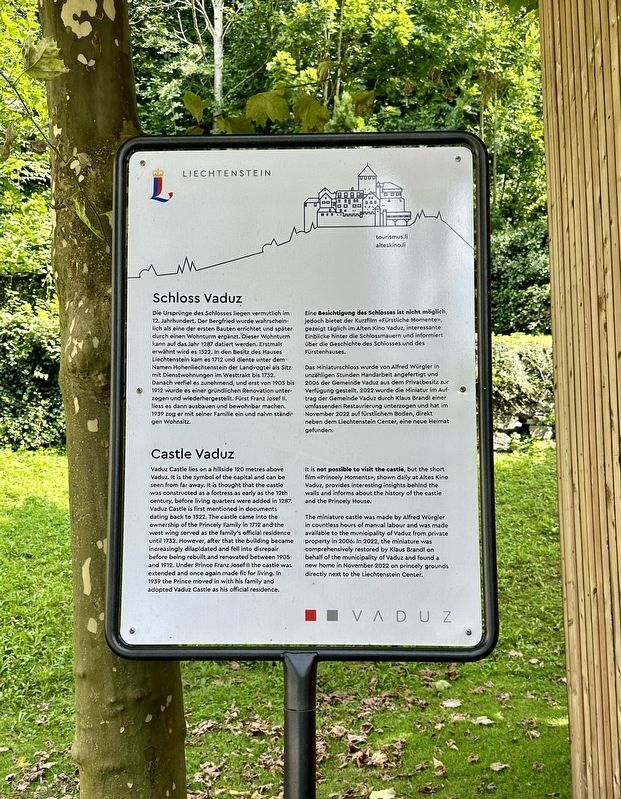 Schloss Vaduz / Castle Vaduz Marker image. Click for full size.