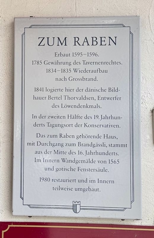 Zum Raben Marker. Click for full size. Zum Raben Marker image. Click for full size.