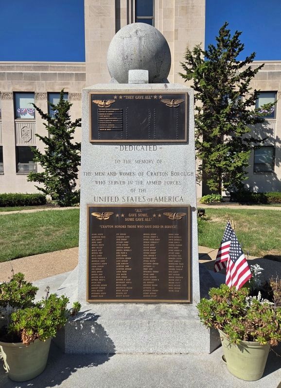 Crafton Memorial. Click for full size. Crafton Memorial image. Click for full size.