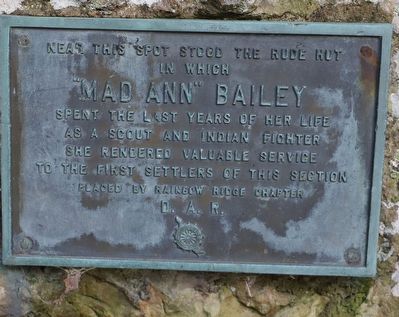 "Mad Ann" Bailey Marker. Click for full size. "Mad Ann" Bailey Marker image. Click for full size.