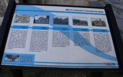 Bath County Courthouses Marker. Click for full size. Bath County Courthouses Marker image. Click for full size.