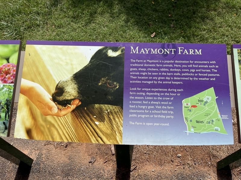 Maymont Farm Marker [Center panel] image. Click for full size.