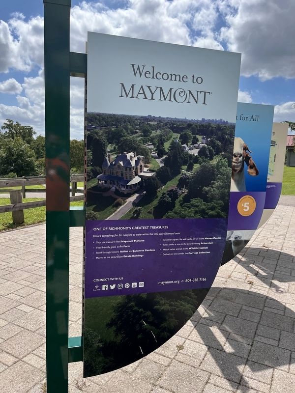 Welcome to Maymont side of the marker image. Click for full size.