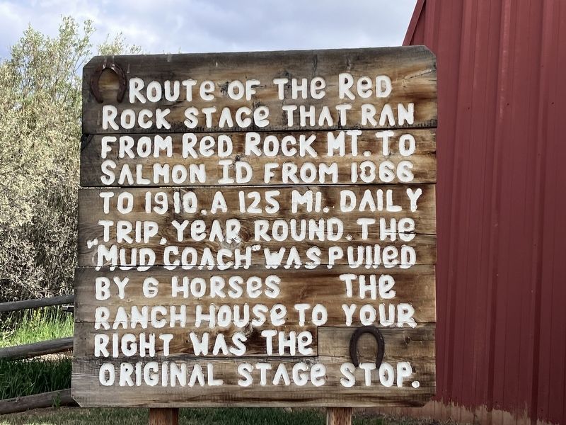 Red Rock Stage Marker. Click for full size. Red Rock Stage Marker image. Click for full size.